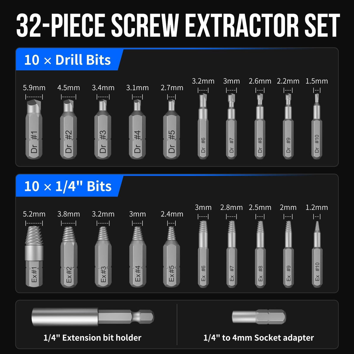 55‑in‑1 Precision Magnetic Screwdriver Kit, Bendable L‑Shape Repair Tool Set for Electronics & Household Maintenance
