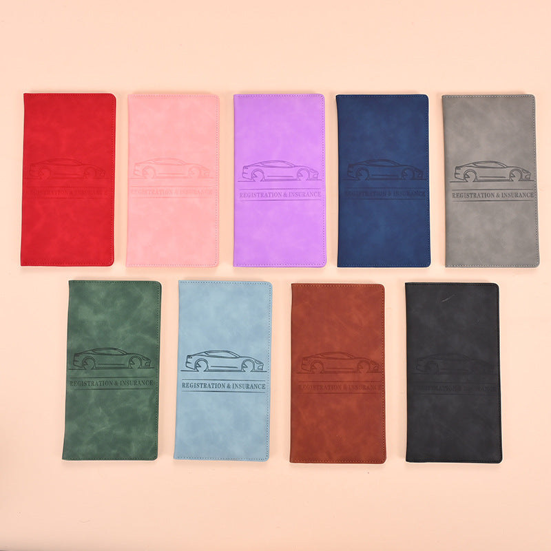 🚗 Car Registration & Insurance Document Holder | Premium PU Leather Organizer