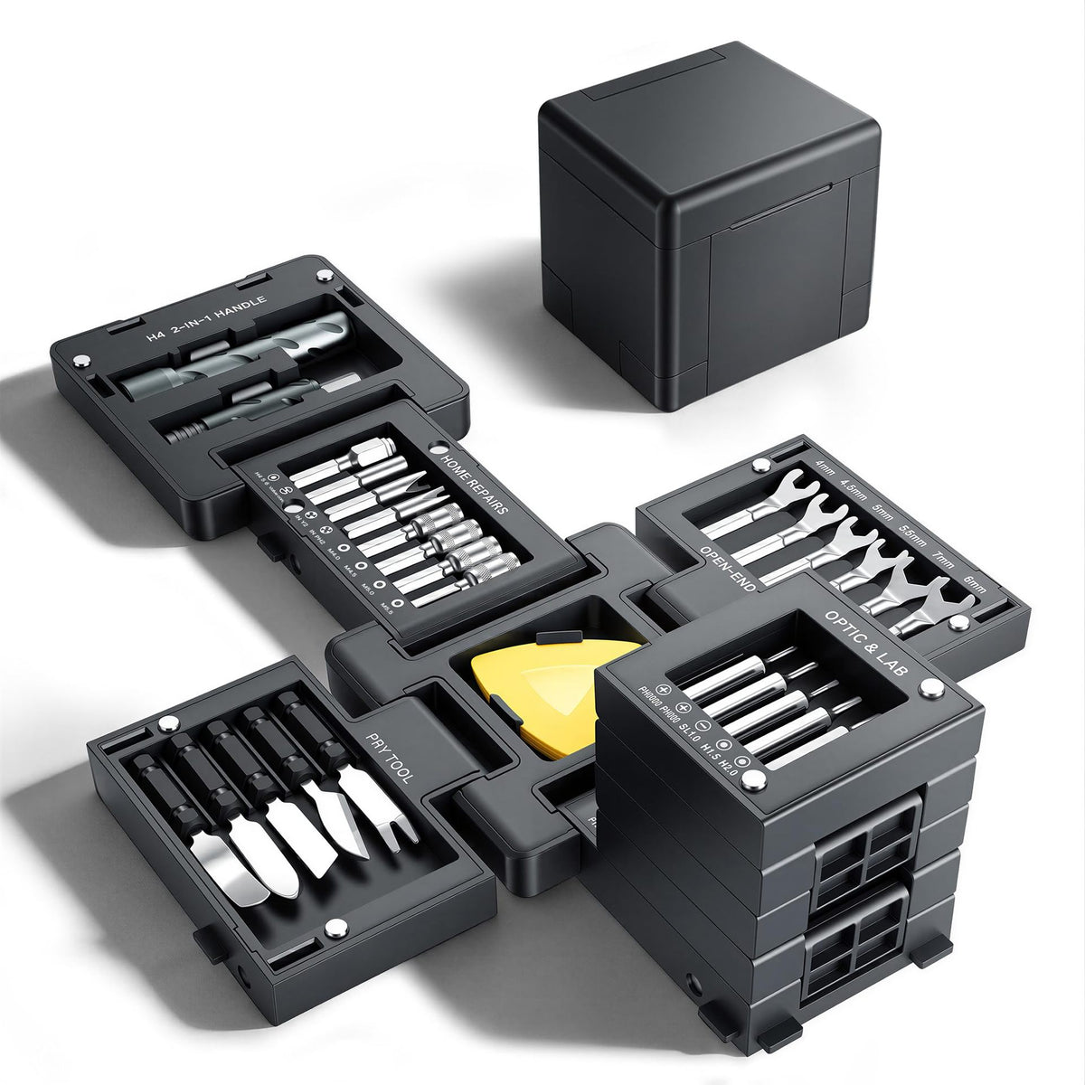 55‑in‑1 Precision Magnetic Screwdriver Kit, Bendable L‑Shape Repair Tool Set for Electronics & Household Maintenance