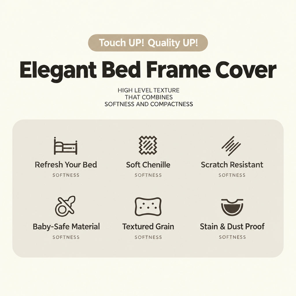 The Art of a Beautiful Bedroom — Premium Stretch-Fit Bed Frame Cover