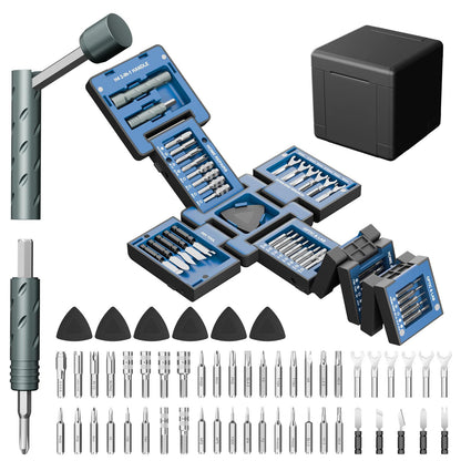 55‑in‑1 Precision Magnetic Screwdriver Kit, Bendable L‑Shape Repair Tool Set for Electronics & Household Maintenance