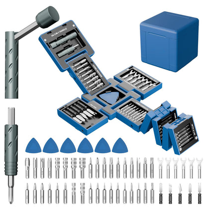 55‑in‑1 Precision Magnetic Screwdriver Kit, Bendable L‑Shape Repair Tool Set for Electronics & Household Maintenance