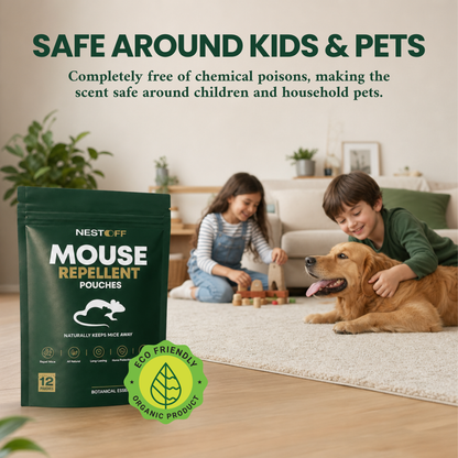 🌿 Botanical Mouse Repellent Pouches – Essential Oil Scent for Home, Garage & RV
