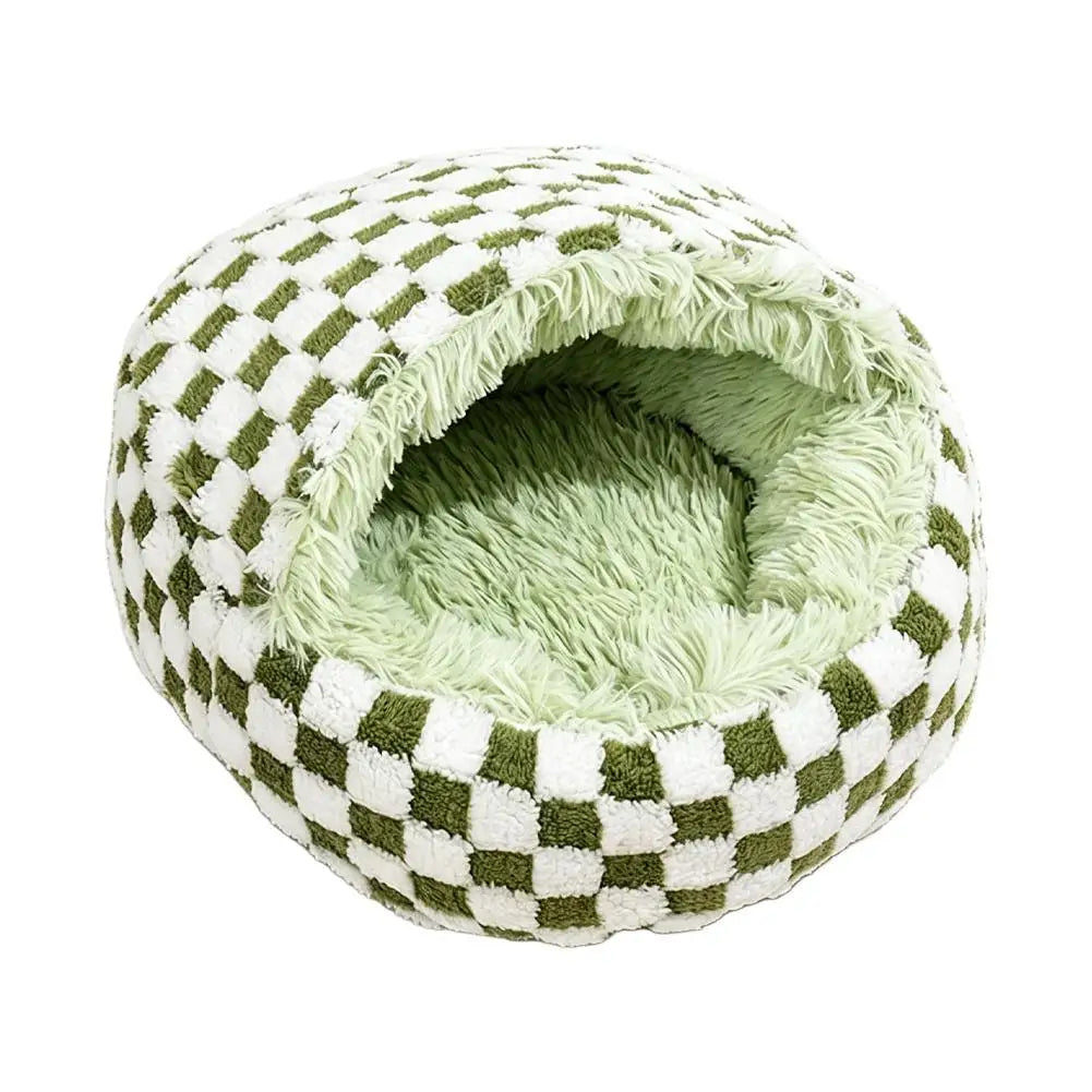 ShellNest – Hooded Plush Cat Cave 🐱☁️