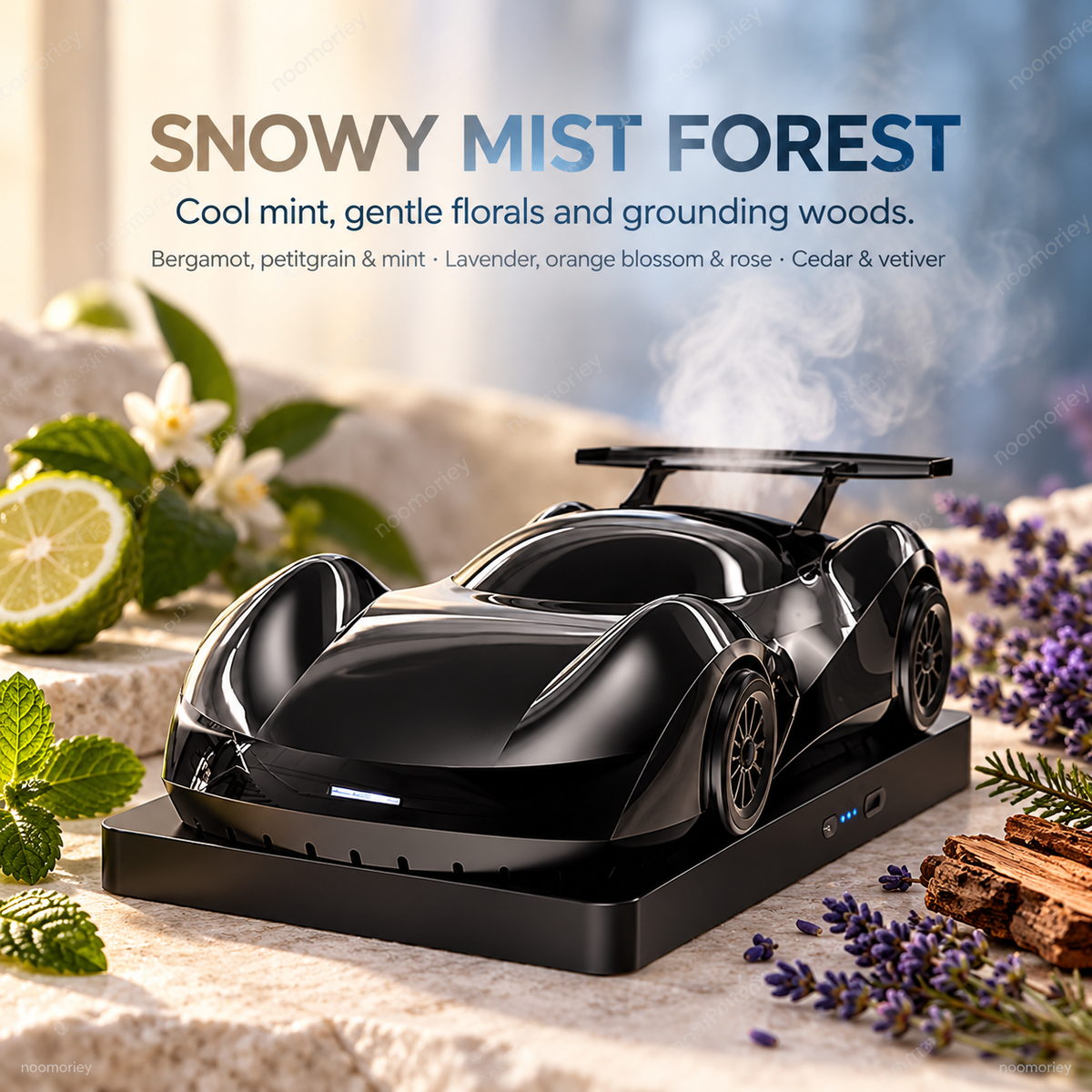 🏎️ Race-Car Aroma Diffuser with Dual Exhaust Mist