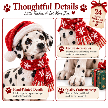 ❄️ SPOTS IN THE SNOW… IT MUST BE A DALMATIAN! 🐾24 Spotted Dog Collectible Countdown Set