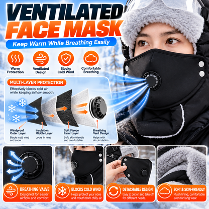 ❄️ Winter Fleece Balaclava Hat with Goggles – Full Face Wind Protection