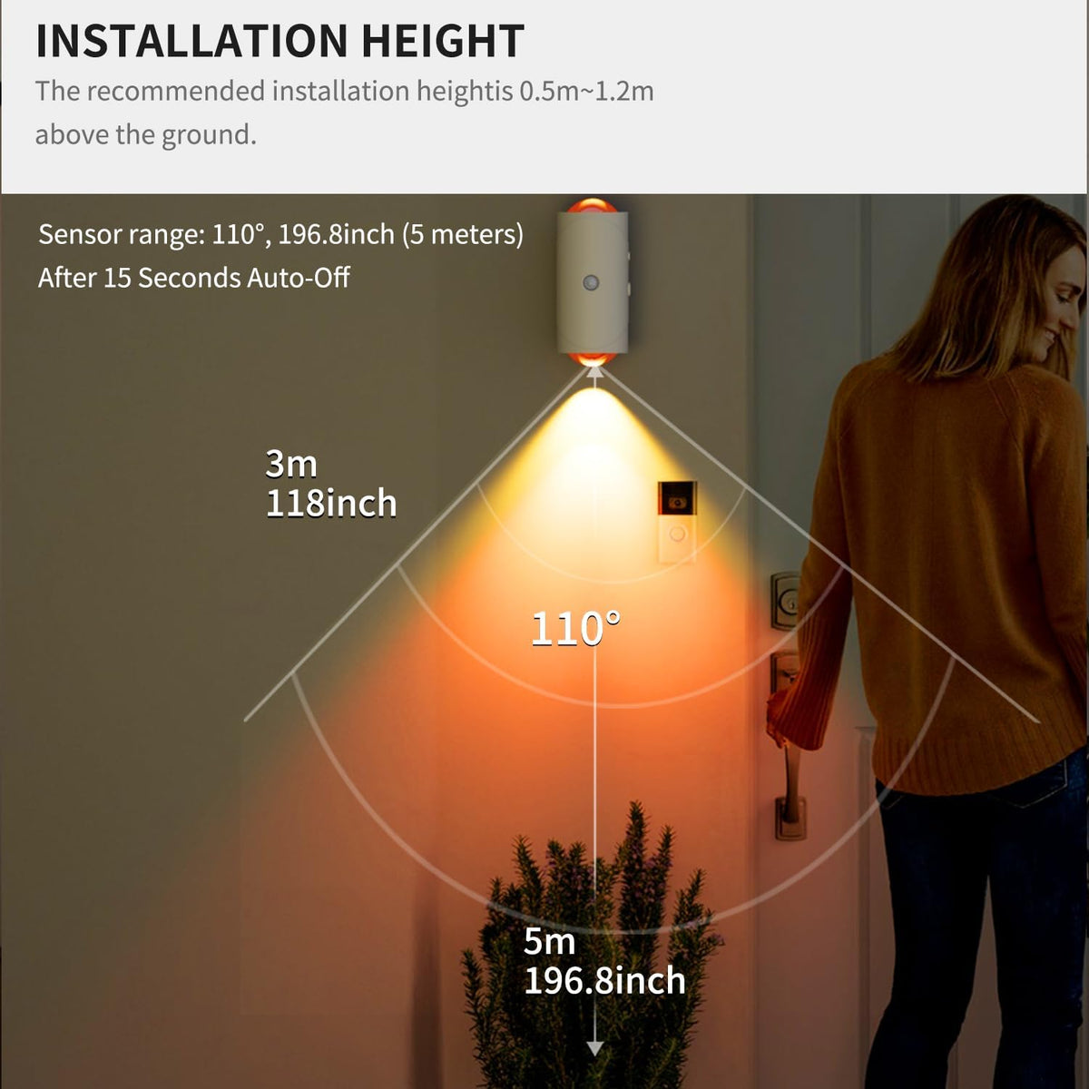 💡🌈Smart LED Motion Sensor Night Light – RGB Gradient Dimmable Wall Lamp