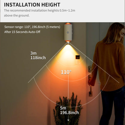 💡🌈Smart LED Motion Sensor Night Light – RGB Gradient Dimmable Wall Lamp