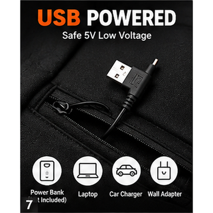 🔥 Men's 26-Zone Heated Hoodie – USB Powered Half-Zip Winter Pullover