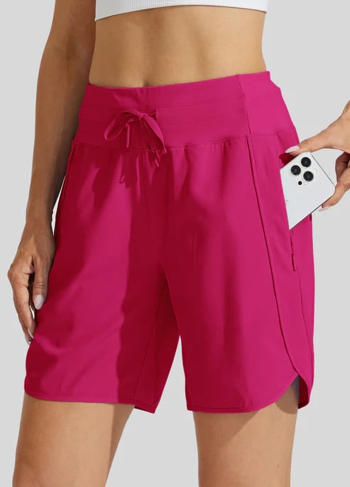⏰Hot Sale Women's Active 7 Inseam Athletic Long Running High Wasistband Shorts