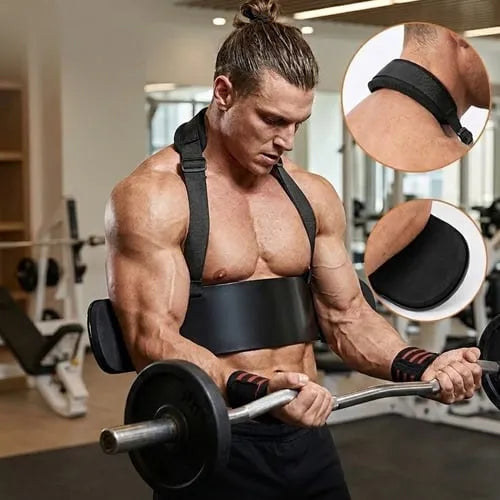 💪 Adjustable Aluminum Arm Blaster – Bicep Curl Isolation Trainer for Focused Arm Workouts