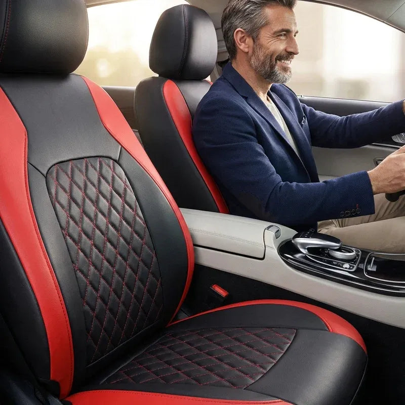 ⭐ 9-piece Universal Fit Leather Car Seat Cover Set