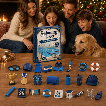 ⏳ Last Day 49% OFF – 🏊 24 Days of Swim-Life Advent Calendar | 24 Swimming-Inspired Acrylic Charms with Hanging Strings & Reusable Keepsake Designs 💦