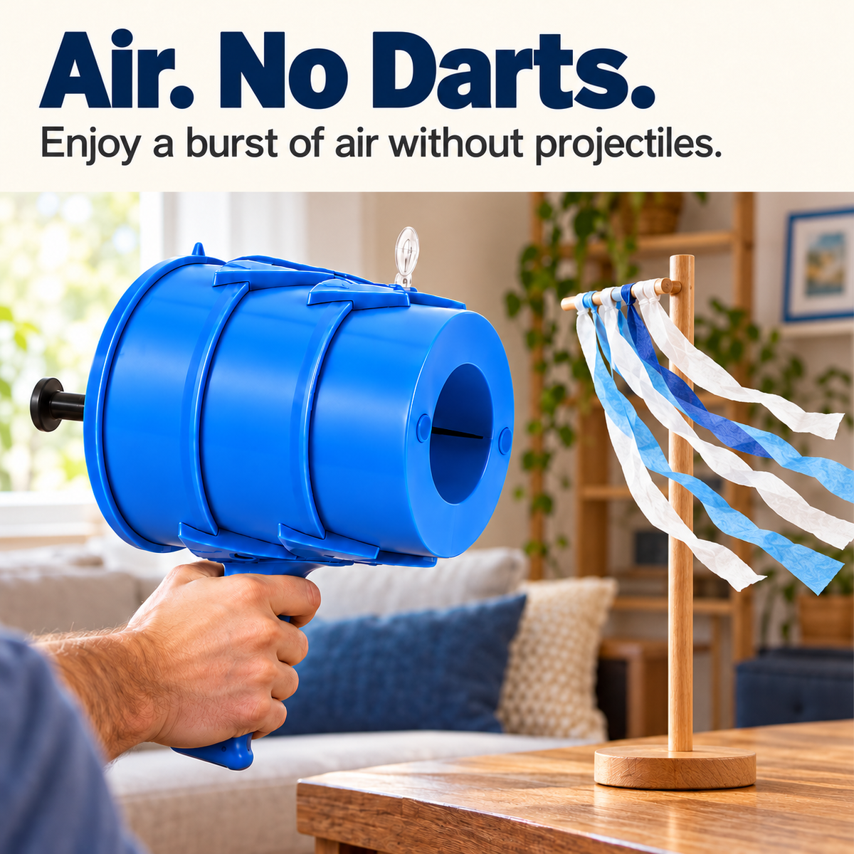 💨 Manual Air Vortex Blaster Toy – Battery-Free Fun for Game Nights & Backyard Play