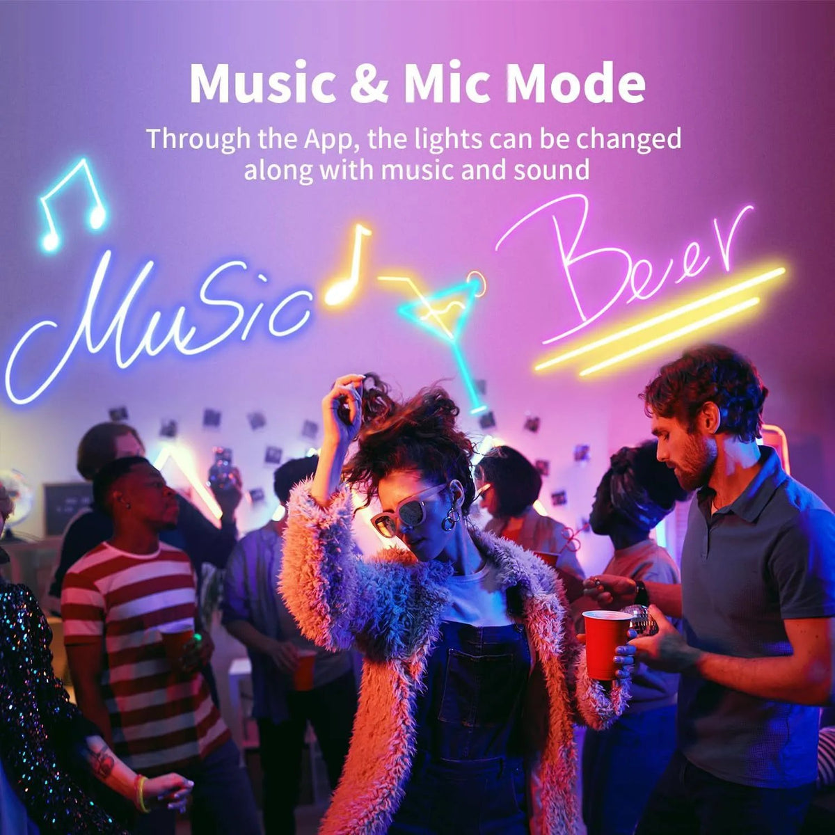 ⏳ CHRISTMAS HOT SALE ONLY $19.99!! ✨🌟 Faux Fur Neon Light Strip – 360° All-round Glow ✨