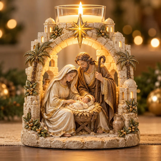 🎉Light of Faith™ – Sacred Christian Candle Holder ✝️🕯️