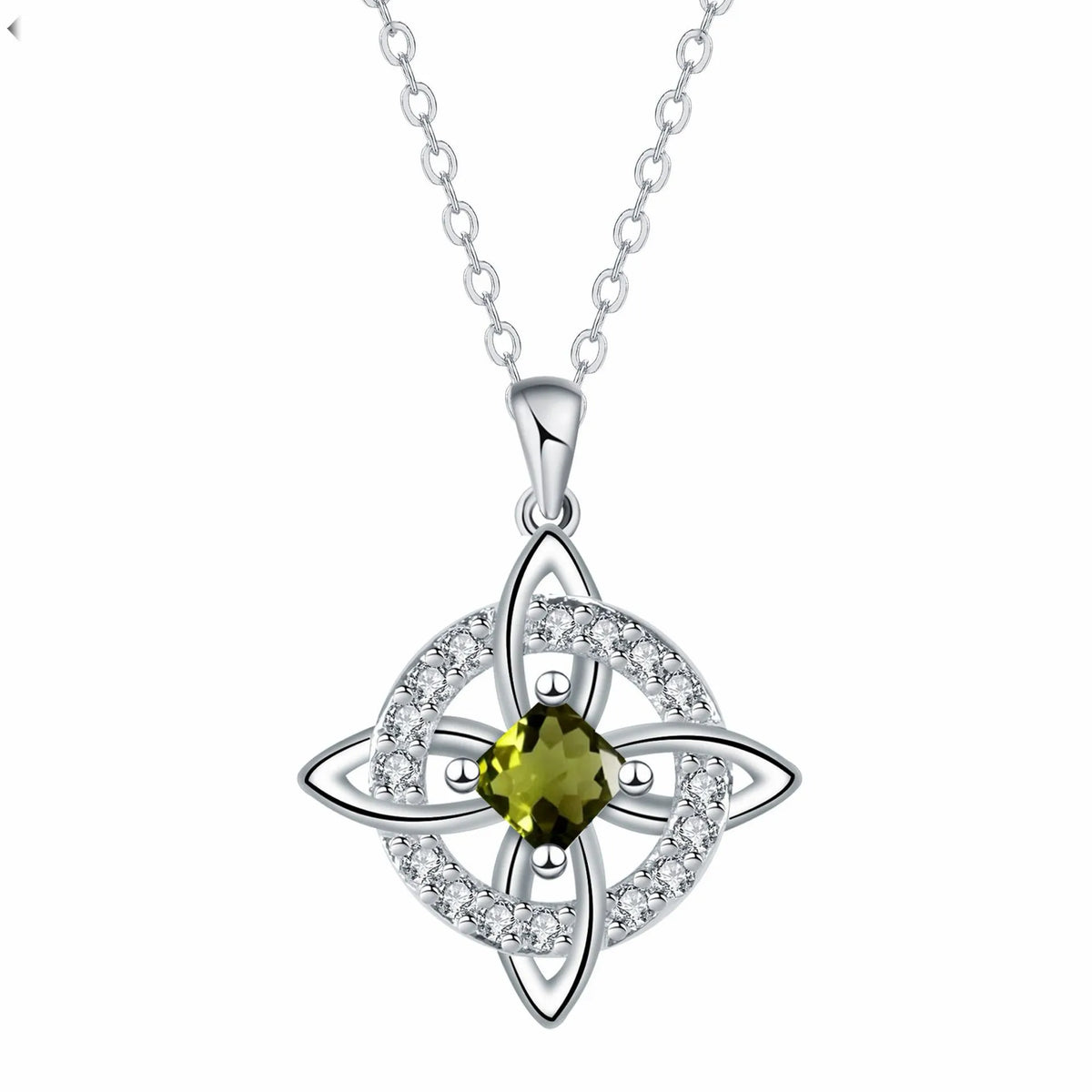 Mystical Birthstone Witches Knot Necklace – Natural Crystal🔮💞Protect Your Loved Ones