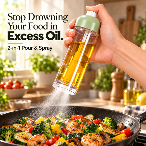 🌿 2-in-1 Nano Oil Sprayer & Dispenser for Healthy Cooking 🥗