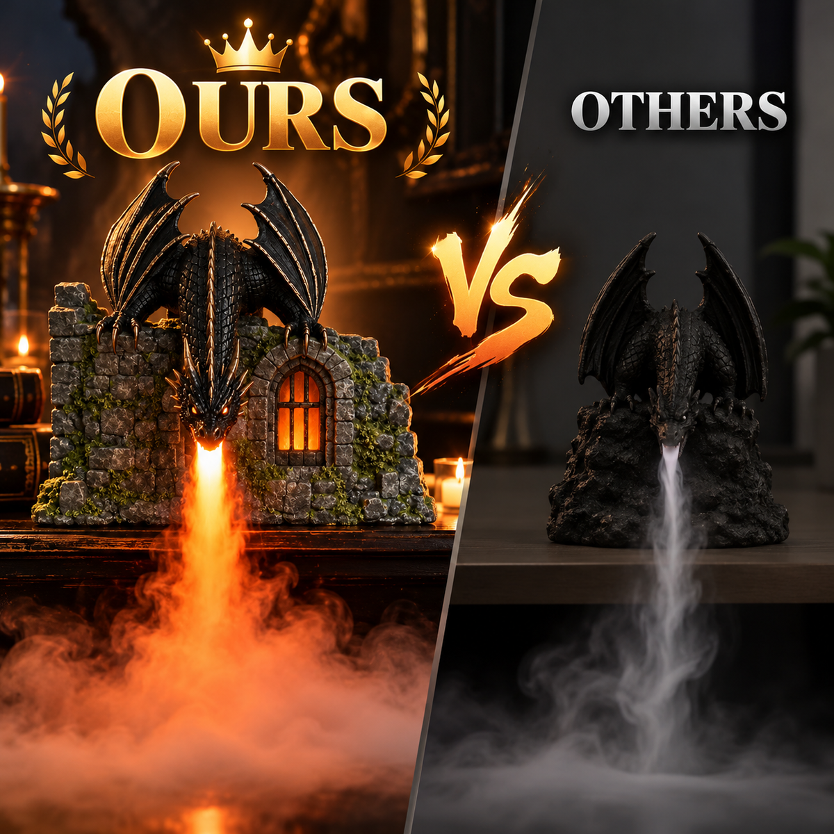 🐉 Dragon Castle Incense Burner – Mystical Smoke & Gothic Fantasy Decor