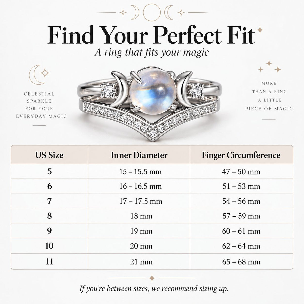 🔮 Enchanted Triple Moon Celestial Ring🌙