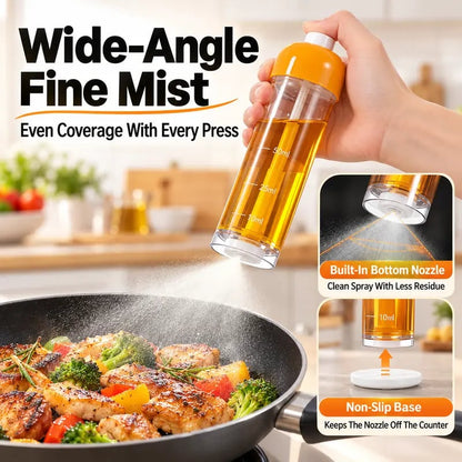Refillable Fine Mist Cooking Oil Sprayer – Air Fryer & BBQ Essential Oil Mister Bottle for Healthy Portion Control