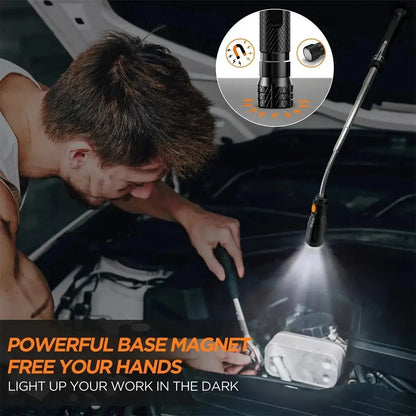 🌟✨ Extendable Magnetic Pickup Tool with LED Flashlight, Telescoping Magnet Retriever for Car Repair
