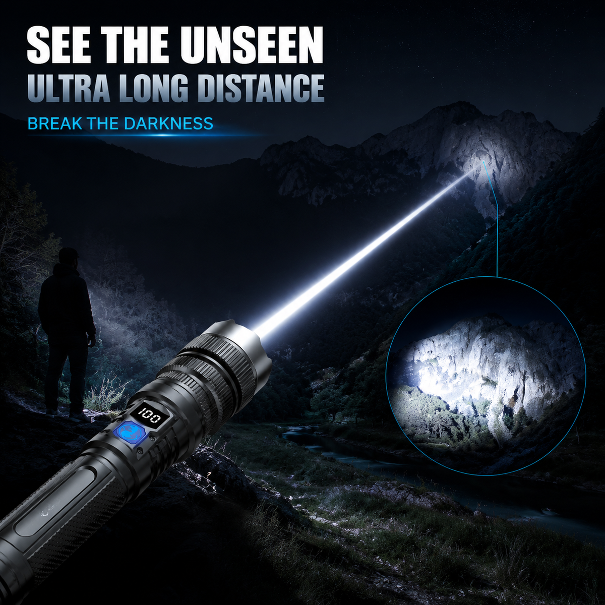 🔥High-power flashlight