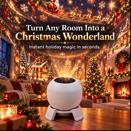 🎁 Christmas Projector Night Light - 360° Adjustable HD Holiday Pattern Ceiling Light 🎅 Indoor Xmas Decoration Lamp for Kids Bedroom, Party & Holiday Gift 🎄