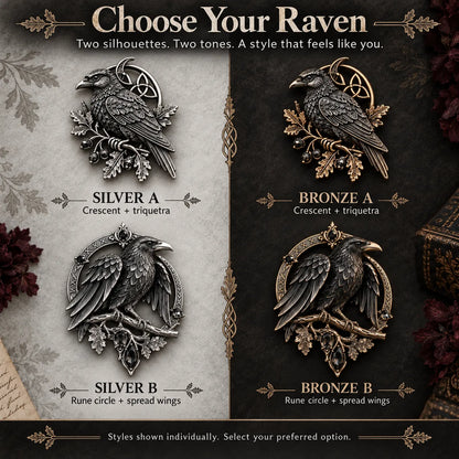 🐦‍⬛ Gothic Celtic Raven Brooch – 🔥Dark Academia Statement Pin