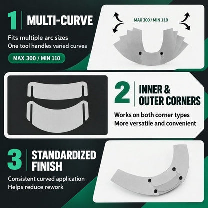 Adjustable Curved Plastering Scraper