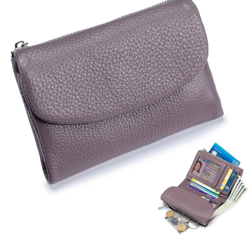 🔥⏰Unisex Pebble Real Leather RFID Wallet🔥