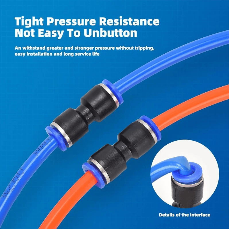 1/4 Inch Pneumatic Push-to-Connect Air Hose Fittings Kit