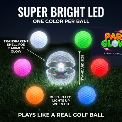 LED Golf Balls - 6 Pack
