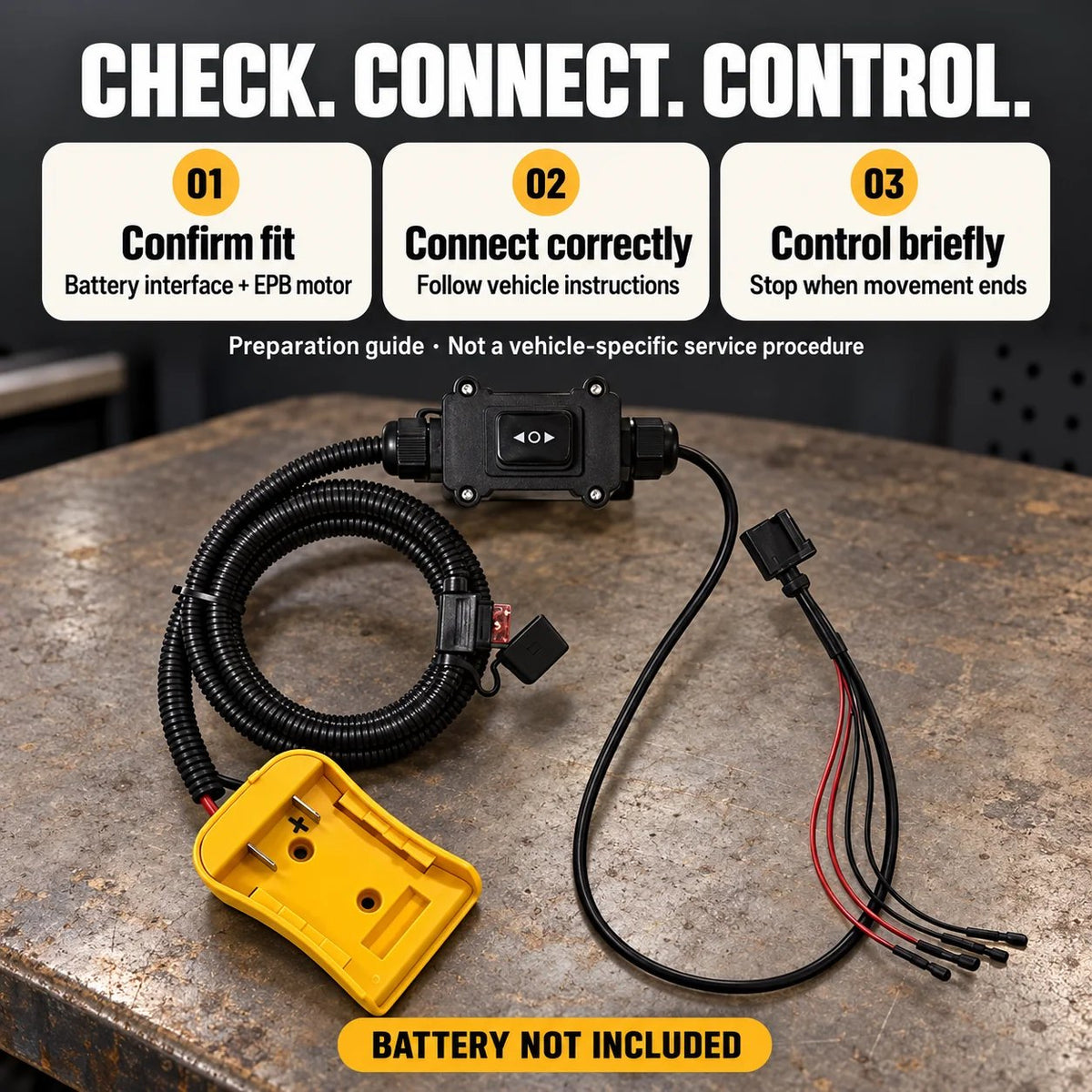 🔧 12–24V EPB Emergency Release & Service Tool – Direct Forward & Reverse Motor Control