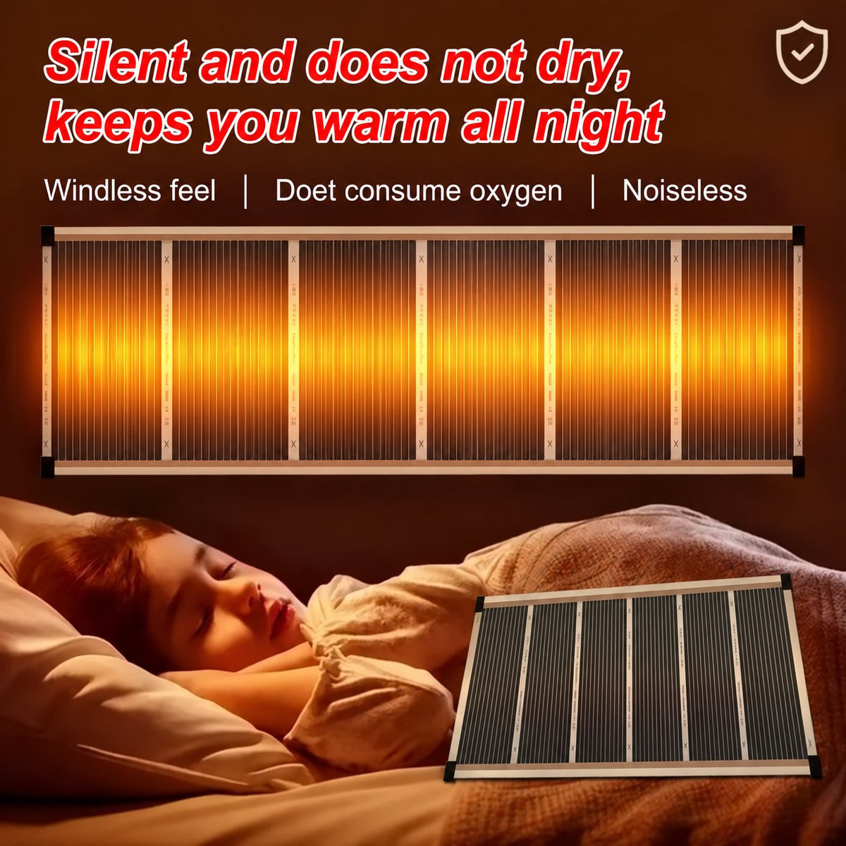 🔥3-Second Rapid Heating Honeycomb Graphene Far-Infrared Ceramic Wall Heater – Low Noise & Energy Efficient Indoor Wall Mount Heater