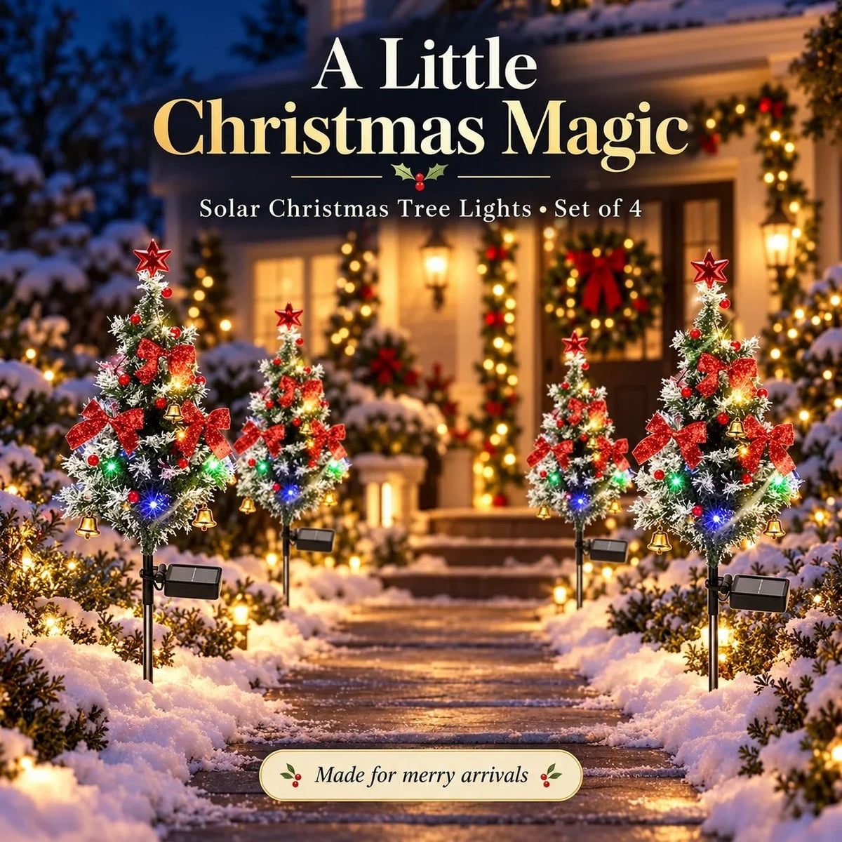 🎉🎄 Solar Christmas Tree Lights – DIY Outdoor Holiday Decor
