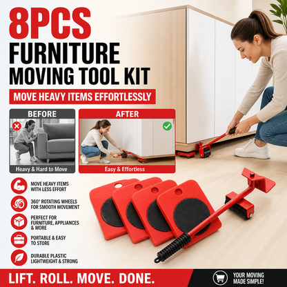 🛋️ Now at half price! 🔄 The ultimate furniture-moving tool—features 360° rotation and a load capacity of up to 800 lbs. 🏠