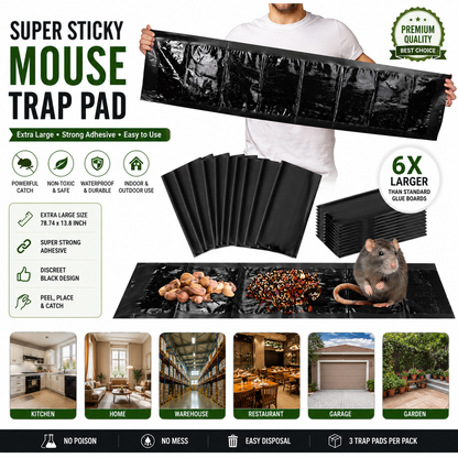 🐭 Super Sticky Mouse Trap Pad – Extra-Strong Large Glue Board for Home Rodent Control
