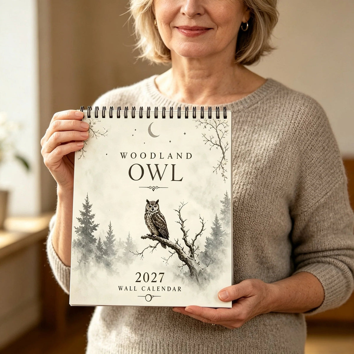 WOODLAND OWL 2027 WALL CALENDAR