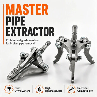 ⏰Universal 3-Jaw Broken Pipe Extractor for Hand Drills