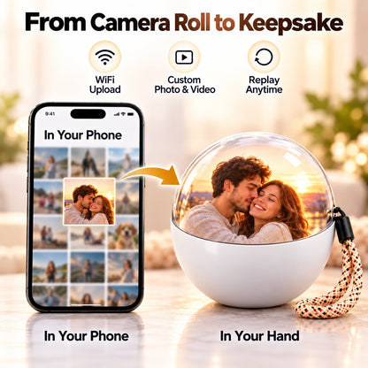 🔮 Magic Video Crystal Ball – Custom WiFi Photo & Video Memory Display