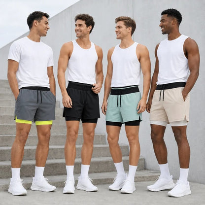 Marathon Pro Shorts — Front Mesh Storage Belt · Right Inner Liner Phone Pocket · Rear Zip Pocket · Anti-Chafe Liner