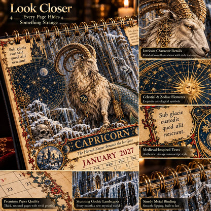 📅✨2027 Zodiac Grimoire Calendar™ | 12 Signs, 12 Forbidden Chapters