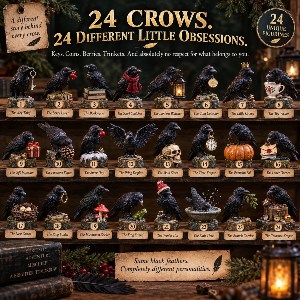 24 Days of Crow Mischief — 24 Clever Little Troublemakers 🖤