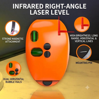 🌟 50% OFF! 90° Infrared Level – Bright laser, right angle precision. Perfect for tiling, framing & hanging art. Level up your DIY game! 🖼️✨