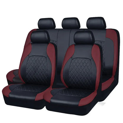 ⭐ 9-piece Universal Fit Leather Car Seat Cover Set