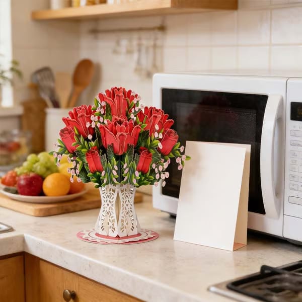Forever-Blooming 3D Flower Pop-Up Card