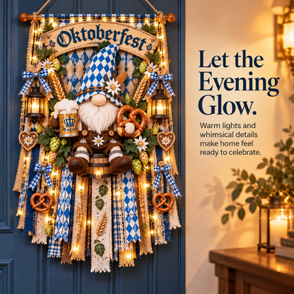 Light-Up Oktoberfest Door Hanging - Bring a Little Bavaria Home