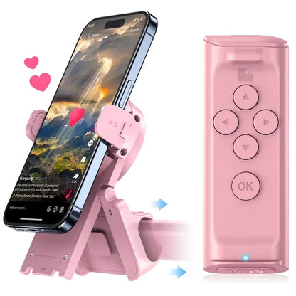 📱 Bluetooth Remote Control for TikTok Scrolling: Wireless Page Turner & Camera Shutter for Video Recording – Hands-Free Cellphone Accessory for iOS & Android
